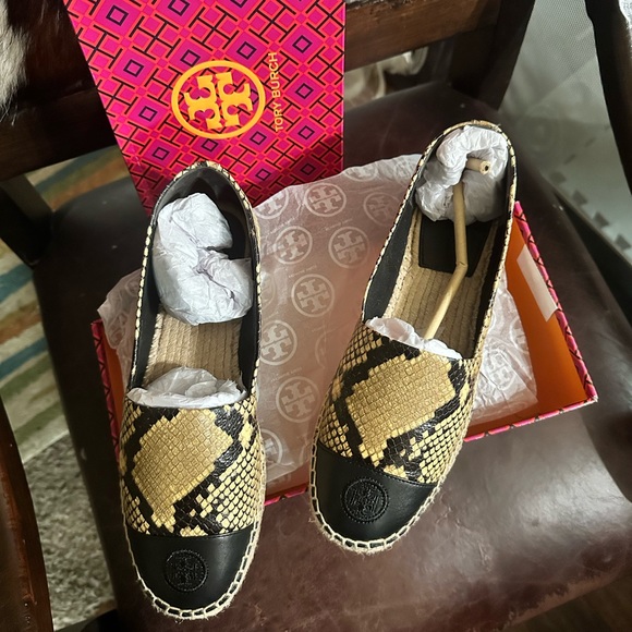 Tory Burch Flat Espadrille Snake Print - Picture 1 of 4